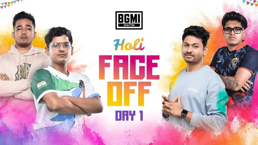 BGMI Holi Face Off Day 1 Overall Standings